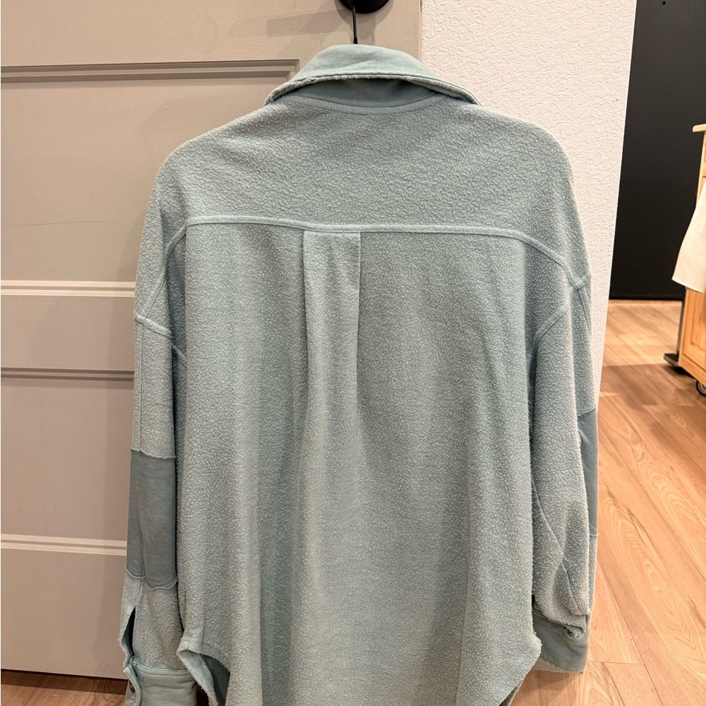 Free People Ruby Button Up Shacket Brushed Cotton… - image 2